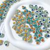 Ceramic Hand-painted Printed Tulip Perforated DIY Jewelry Bracelet Necklace Earrings Bead Accessories