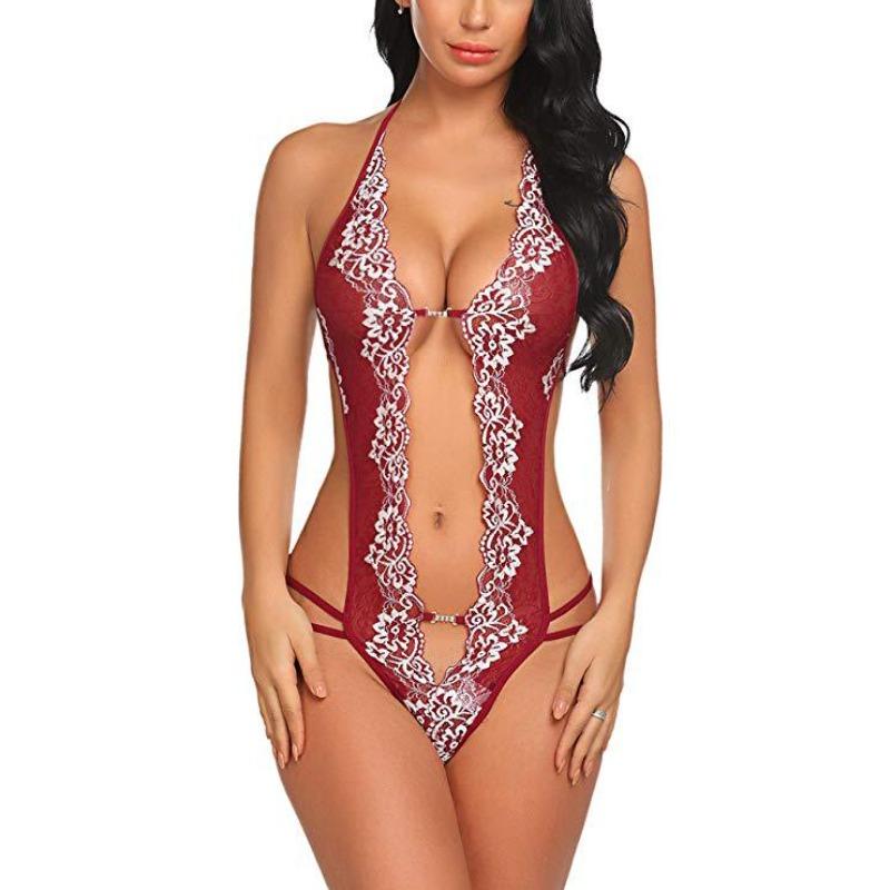 20 New Sexy Big Halter Open and Thin One-piece Bikini, One-piece Erotic Underwear