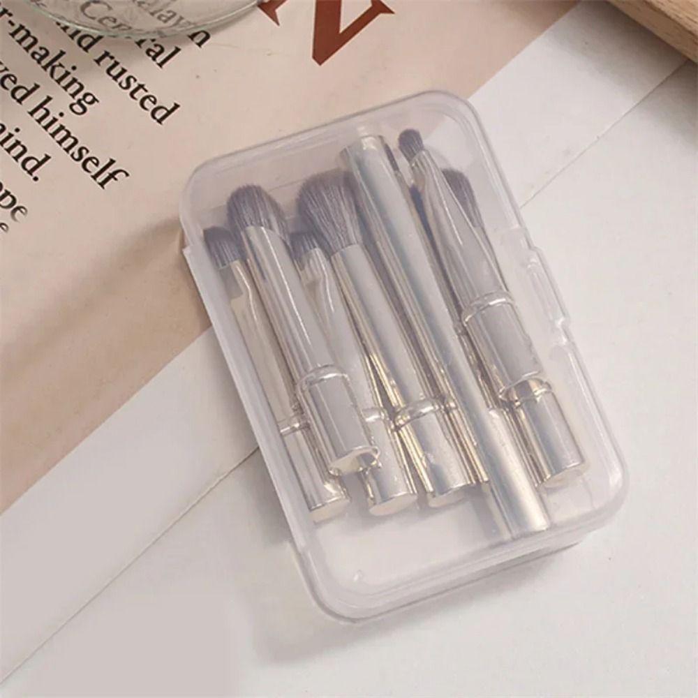6Pcs Brushes Portable Cosmetic Brushes Set Detachable Face Cosmetic Tools Travel Use