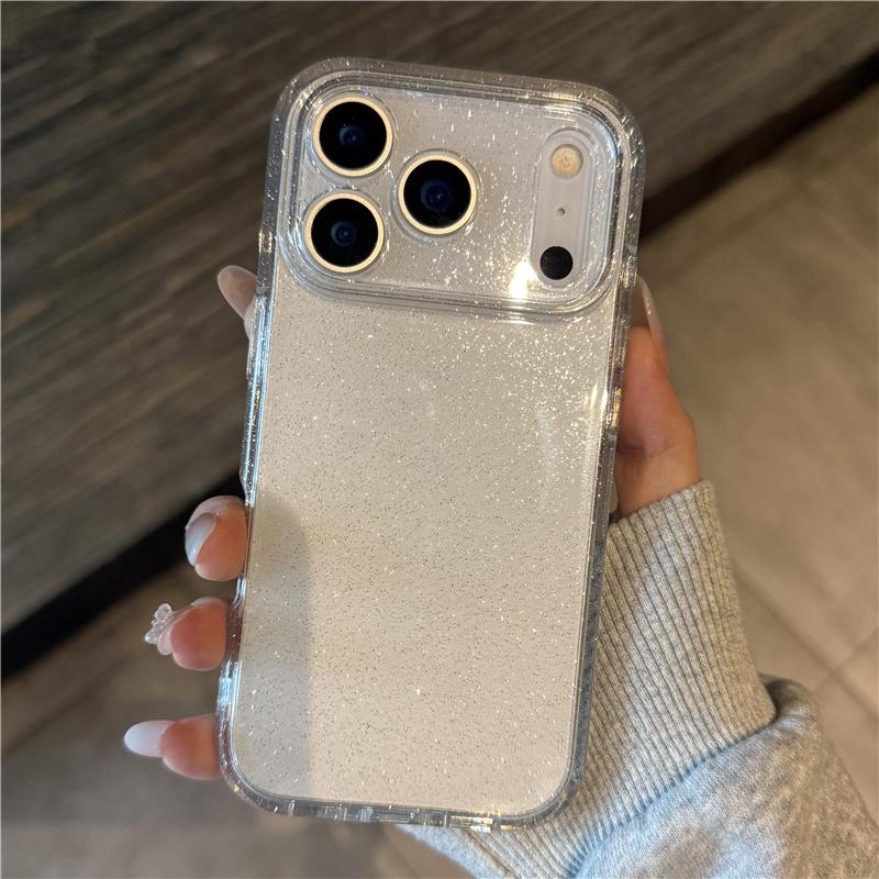 

Bling Glitter Clear Shockproof Armor Case For iPhone 17 17Air 17Pro 17Pro Max Transparent Lens Protection Hard Back Cover For iphone 17