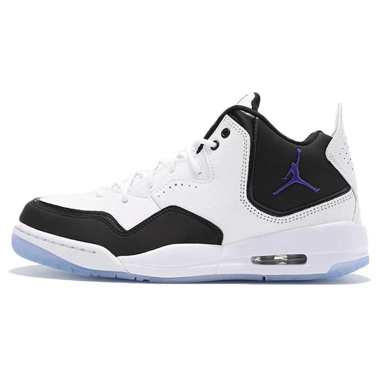 Jordan Courtside 23 Mid top Vintage Basketball Shoes Men's Black White AR1000-104(Team56-)