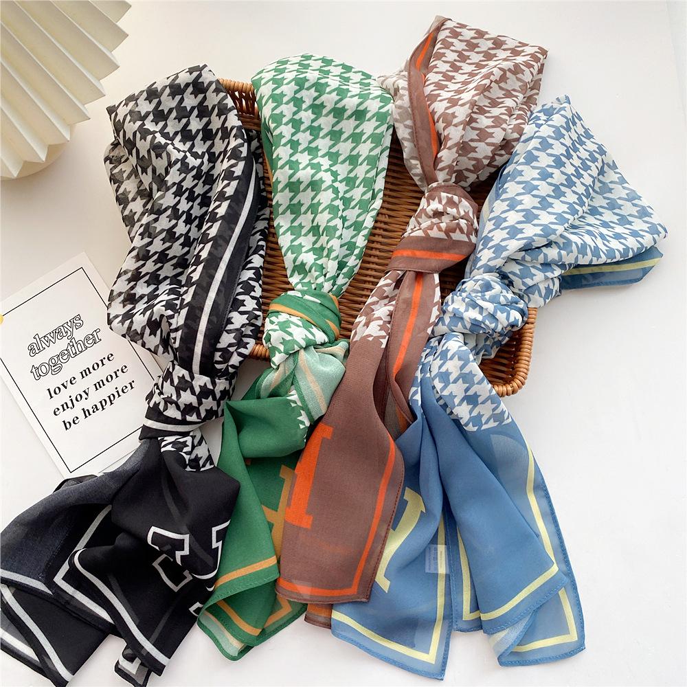 Eșarfă de mătase cu textură simplă decorativă, stil nou pentru femei, primăvară și toamnă, modă de vară, eșarfă versatilă, eșarfă de lucru