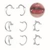 Set di gioielli per labbra ad anello a C in acciaio inossidabile senza piercing