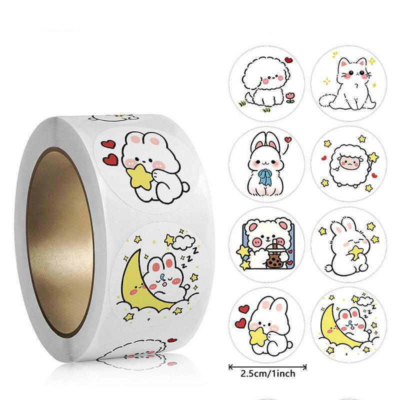 Wholesale New Kids' Motivational Stickers Cute Animal Reward Sticker Friendly Campus Office Classification Self-Adhesive Labe