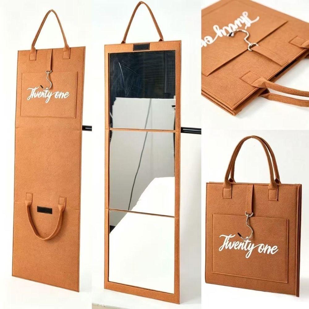Thoughtful Protection Portable Folding Full-Length Mirror Multifunctional Makeup Mirror Camping