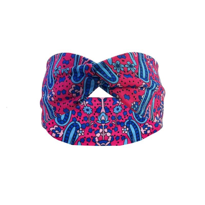 Yoga Headband Bohemian Style Sports Headscarf Women's Cashew Flower Sweat Absorbing Elastic Headband