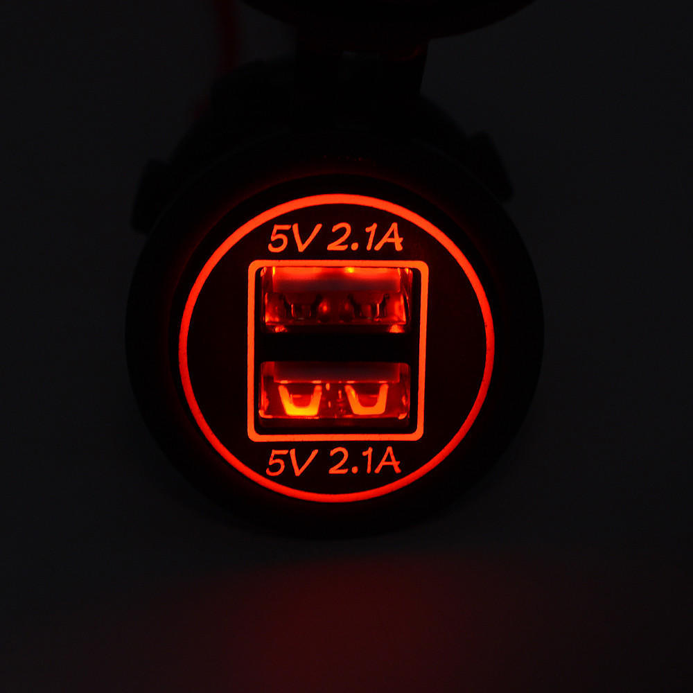 5V 4.2A  USB Charger Socket Adapter Power  for 12V 24V Motorcycle Car