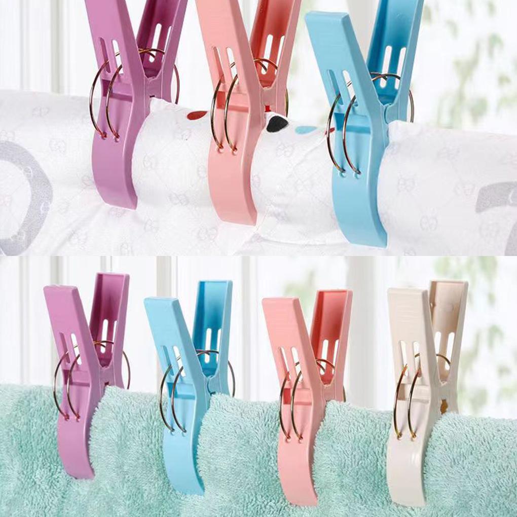 8x Sturdy And Durable Plastic Clip For Towel Clothes Drying Bed Sheet Drying Clip Towel Clip