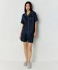 MUSINSA STANDARD WOMAN Women'S Cotton Modal Half Pajama Set [Navy/White]