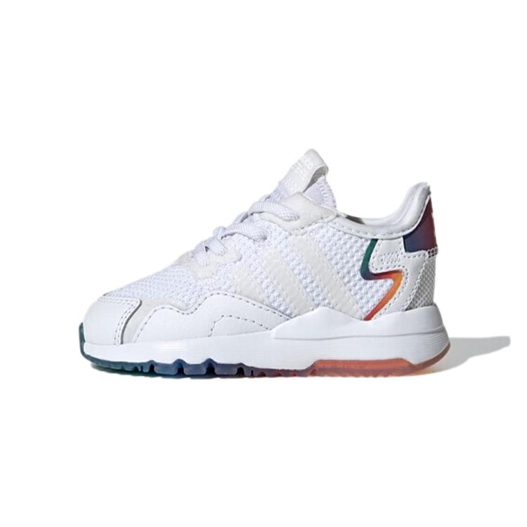 

Adidas Originals Nite Jogger El I Breathable Low top Toddler Shoes White Infant And Toddler FV4548 21
