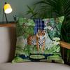 Short Plush Material Pillowcasecheetah Llama Leopard Jungle Pillow Case Custom Printed Brushed Fleece Pillow, Baby Skin-Touch, E