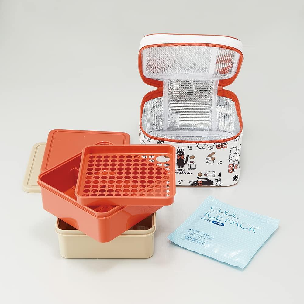 Skater Outdoor Lunch Box with Cooler Bag and Ice Packs, Kiki's Delivery Service 23, Studio Ghibli, Made in Japan, 2240ml, KCPC2-A