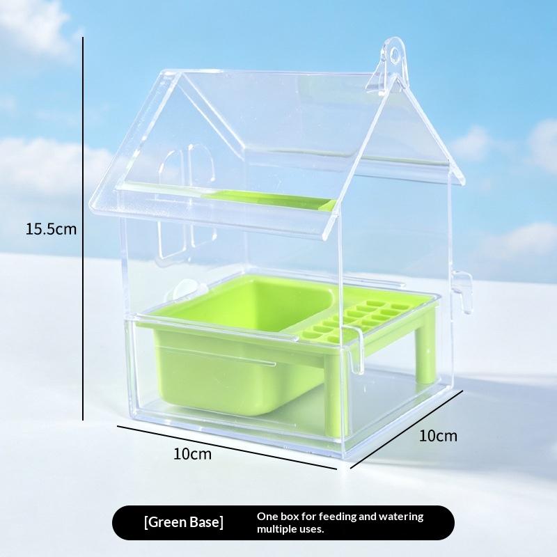 Hanging Parrot Feeder Prevent Scattering Bird Feeding Bowl Multifunction Bird Bath Parakeet Bathtub Bird Cage Accessories