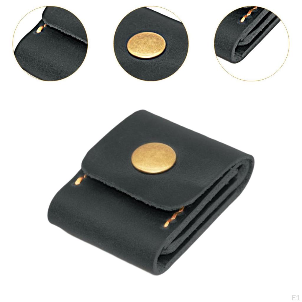 Guitar Pick Case Plectrum Holder Portable with Snap Button Gift Hold 3 Picks Organizer for