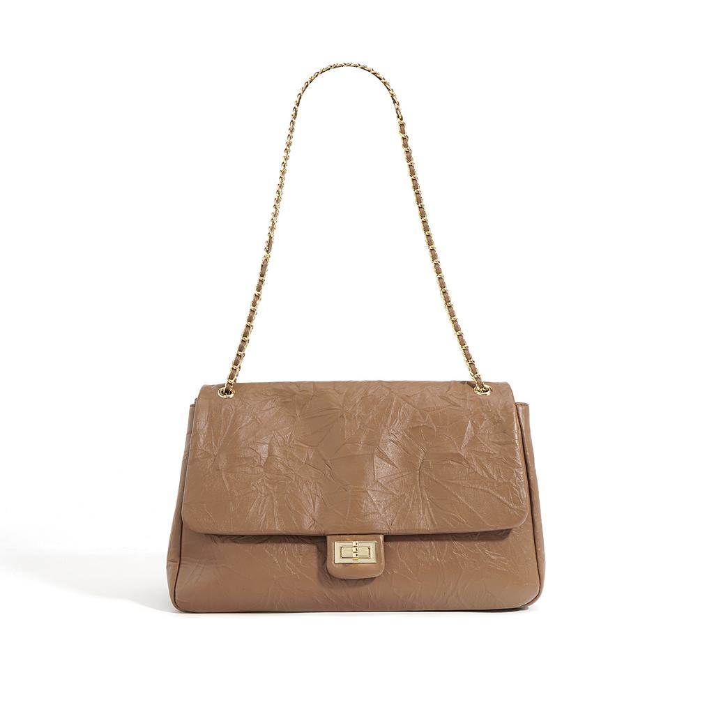 Versatile large-capacity bag women's 2025 new trend fashion tote bag niche texture chain messenger commuter bag