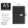 Business A5 Faux Leather Buckle Notebook - Office Stationery for Meeting Minutes and Work Notes.