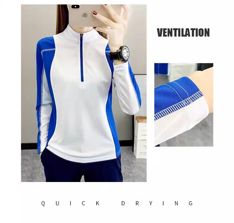 Women's Quick-Dry Long-Sleeve Sport T-Shirt - Breathable, Sweat-Wicking, Slimming, Perfect for Running and Hiking