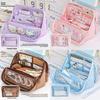 Canvas Multicompartment Pencil Case With Detachable Design For Students And School Use