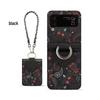 "Japanese & Korean Style Crossbody Leather Phone Case for Samsung Z Flip5/Foldable Z Flip3"