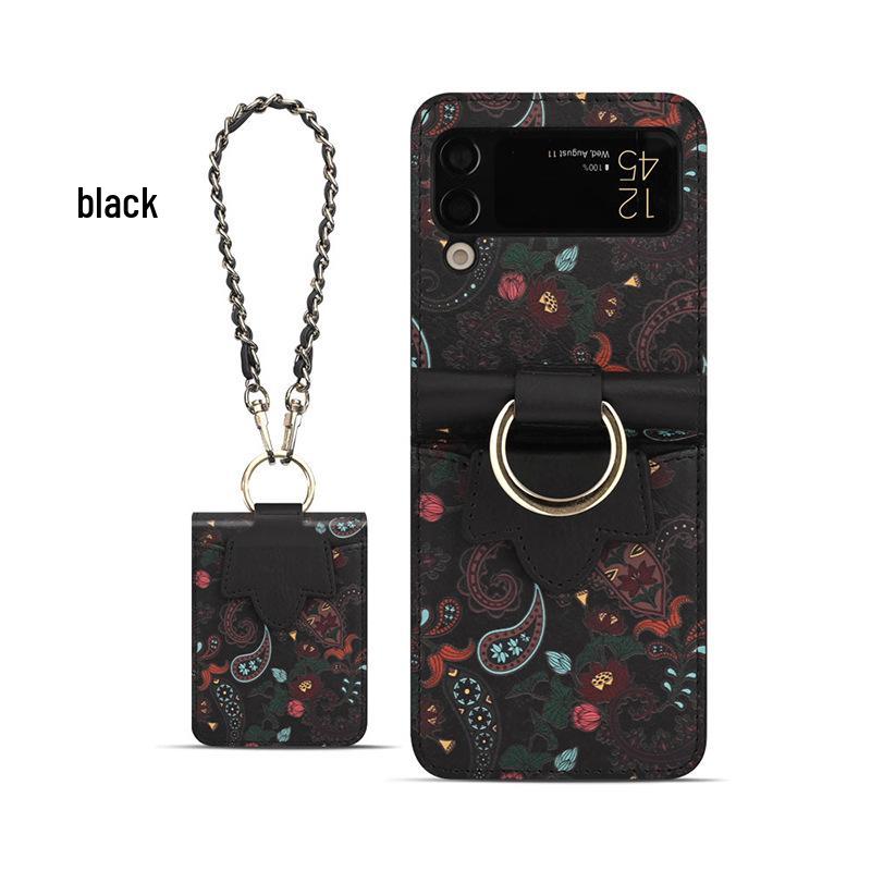 "Japanese & Korean Style Crossbody Leather Phone Case for Samsung Z Flip5/Foldable Z Flip3"