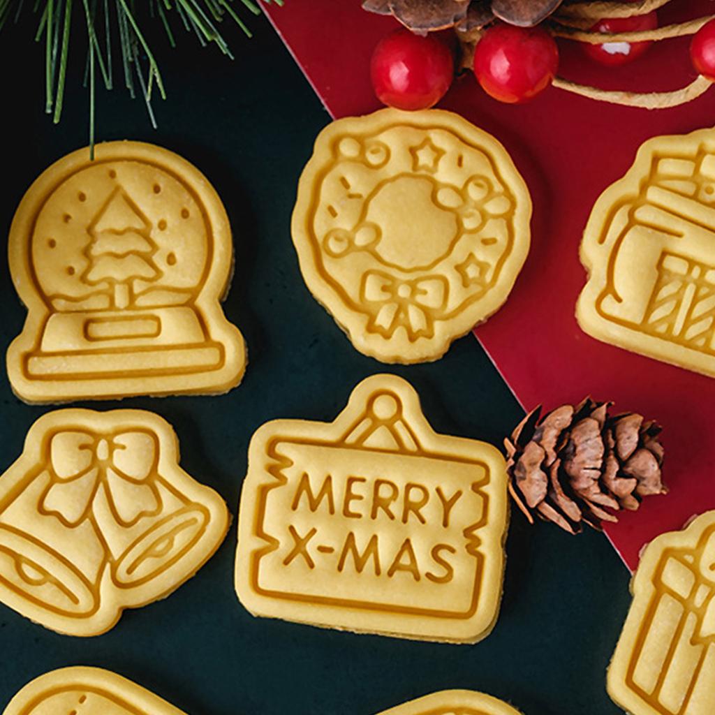 Christmas Cookie Molds Christmas Patterned Cookie Cutters Easy To Use Baking Tools Baking Molds Great for Festive Treats