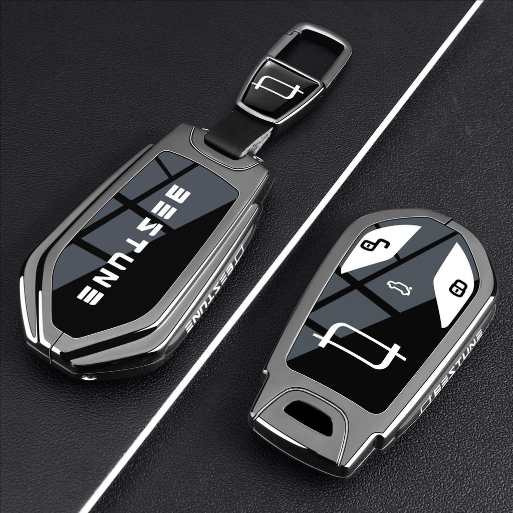 Zinc Alloy Car Key Case For Bestune T90 T77 T77Pro B70 T55 T33 T99 Keychain Cover Bag Shell Housing Ring Holder Fob Accessories