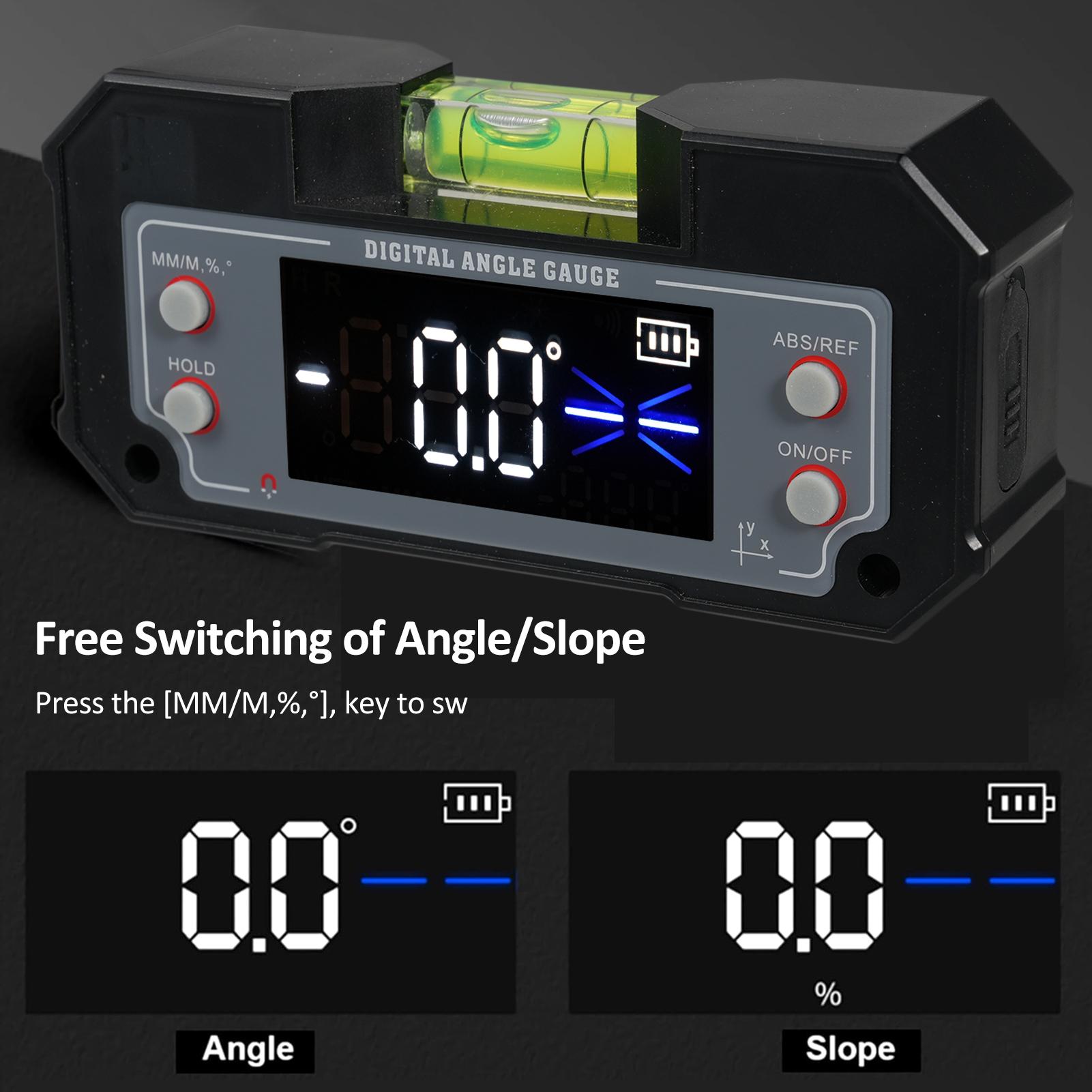 

Digital Angle Gauge Liquid Leveler Finder Inclinometer Bevel Gauge XY Axis for Woodworking Sawblade 3D Printer Tools