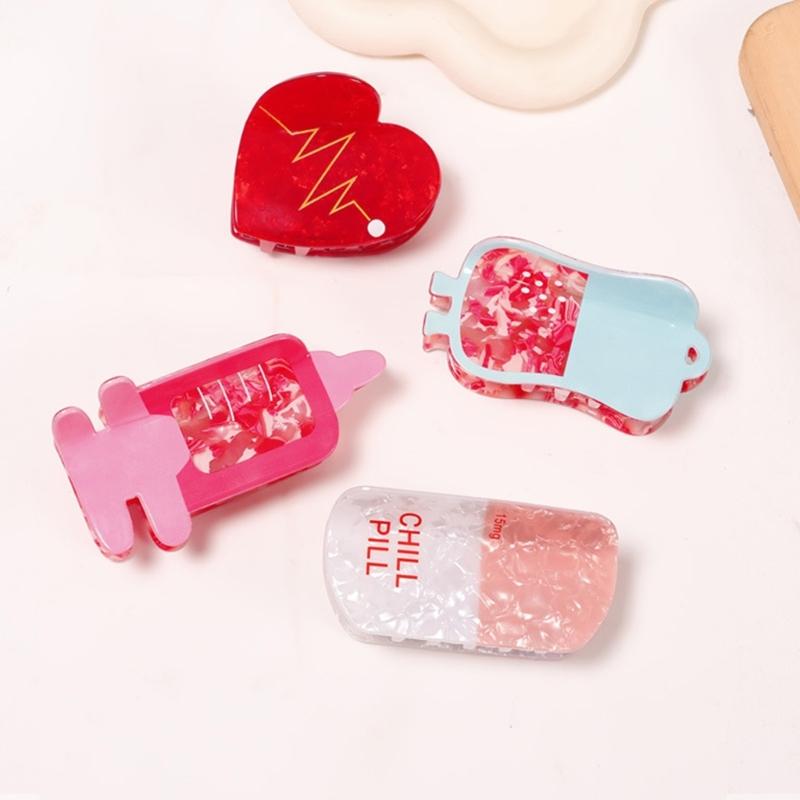 Cartoon Shark Hair Clip Cute PVC Jaw Claw Clip For Women Strong Hold Hairpins Hair Accessory For Daily Use And Parties