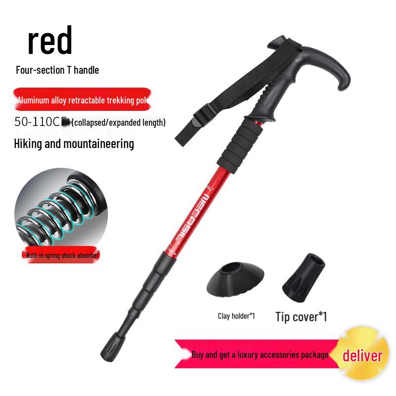Luxury 4-Section Telescopic Trekking Pole