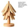 Compact Storage Trivet Set Collapsible Wooden Trivets for Hot Dishes, Christmas Tree Shaped Pot Mat Table, Wood Heat Natural Pine Pad Resistant Holder