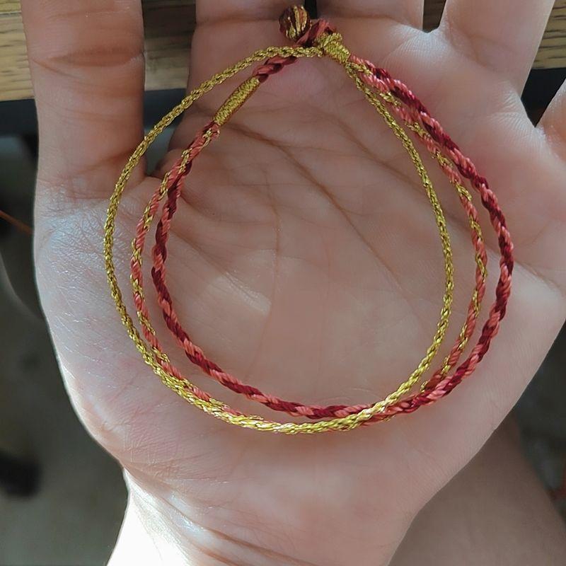 

Ян Ми Двойной Ремень-Переноска Носимая Подвеска Бусины Удачи Три Поколения Плетеный Полуфабрикат Браслет Цветок Юность 13.5cm Begonia red (Remarks on small hole beads)