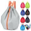 Mochila Dobrável com Zíper Central, Mochila Esportiva Portátil Resistente à Água