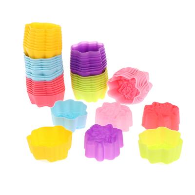 6Pcs 5Cm Peony Flower Pudding Mold Muffin Cake Silicone Molds Accessories