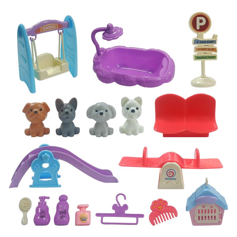 International Role-Playing Pet Set: Puppy & Kitten Mini Animal Toys
