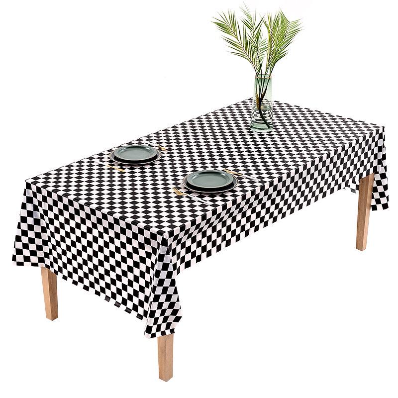 Festive Checkered Disposable Tablecloth for Christmas & Valentine's Day Parties
