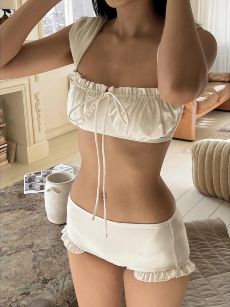 European & American Fashion Solid Color Bikini Two-Piece Women’s Swimsuit - 2025 Collection