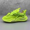 Moda Tendenza Nuovo Designer Uomo Verde Fluorescente Air Mesh Traspiranti Scarpe Sneakers da Passeggio Casual High Top Stivaletti Zapatos Hombre