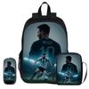 Mochila Estrella de Fútbol niño Mochila Deportiva Escolar Set de 3 Piezas Mochilas Bolsos de Hombro Bolsas para Lápices M-Messi Mochila Escolar Regalo para Niños