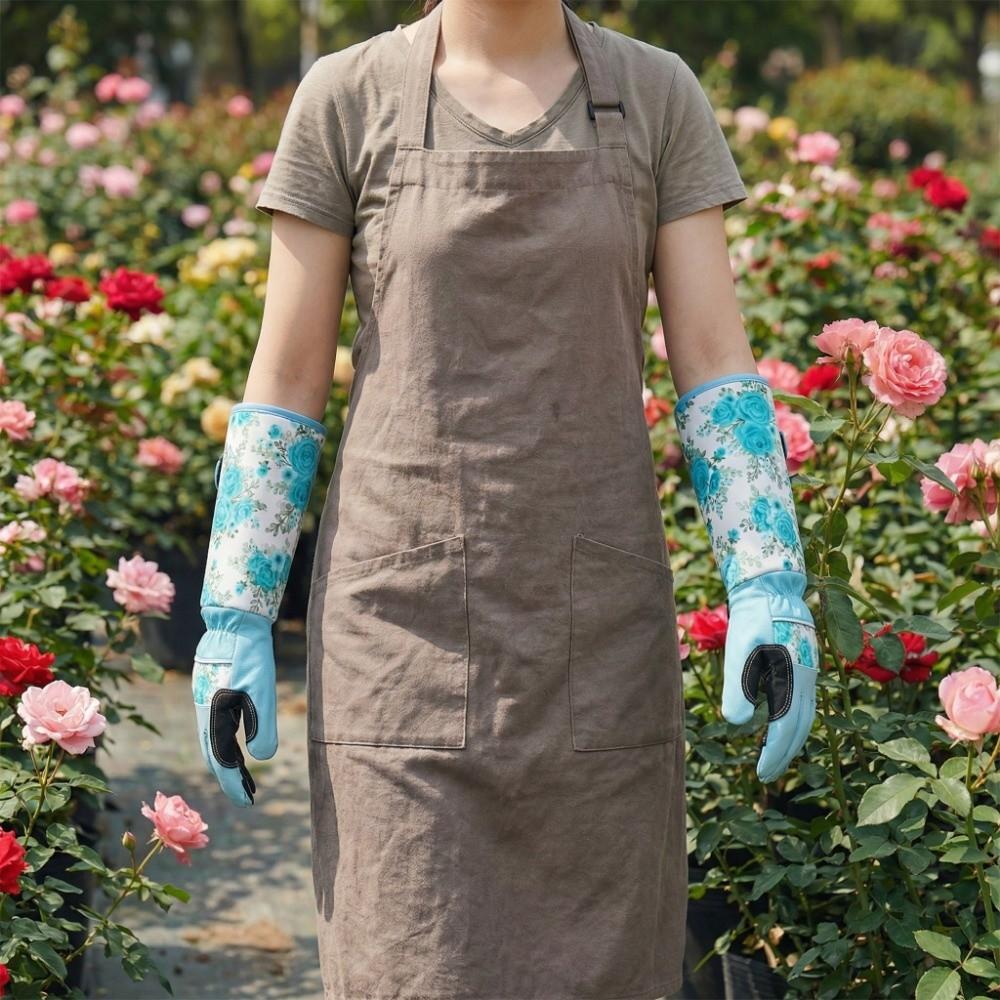 1 Pair Anti-Puncture Thorn Proof Gloves Long Elbow Design Rose Pruning Gloves Pruning Roses