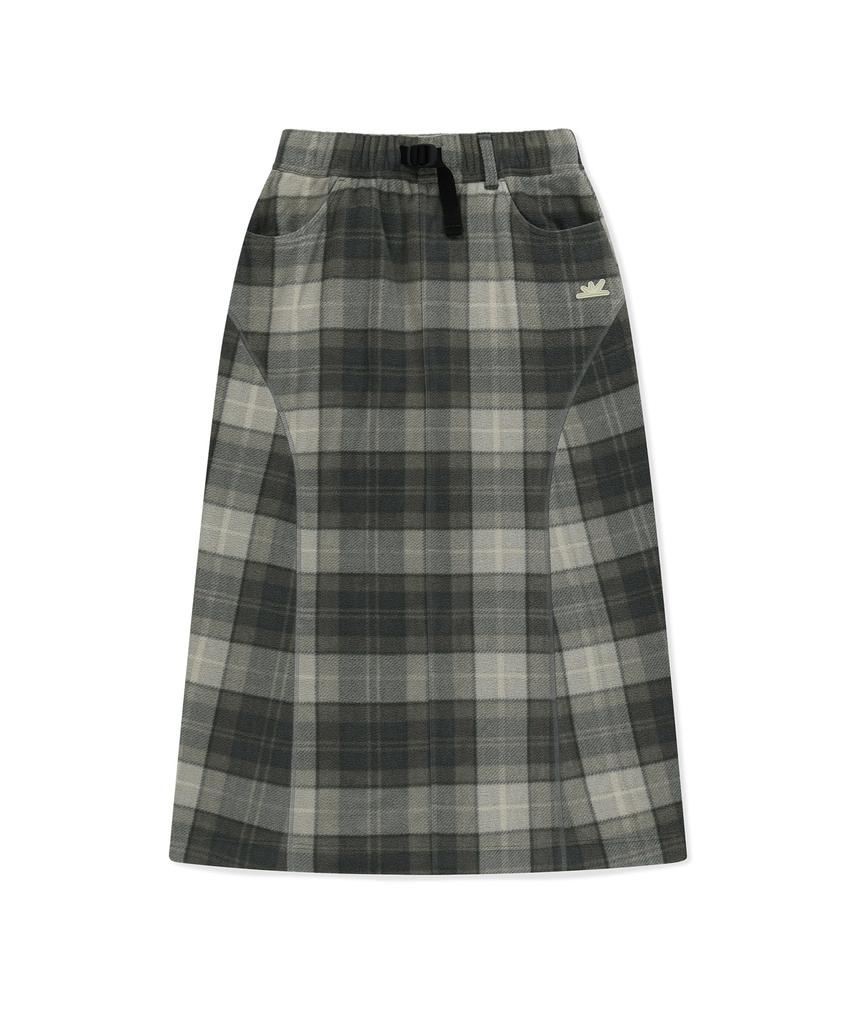 Sseonleobeutueo Fleece Long Skirt Gray