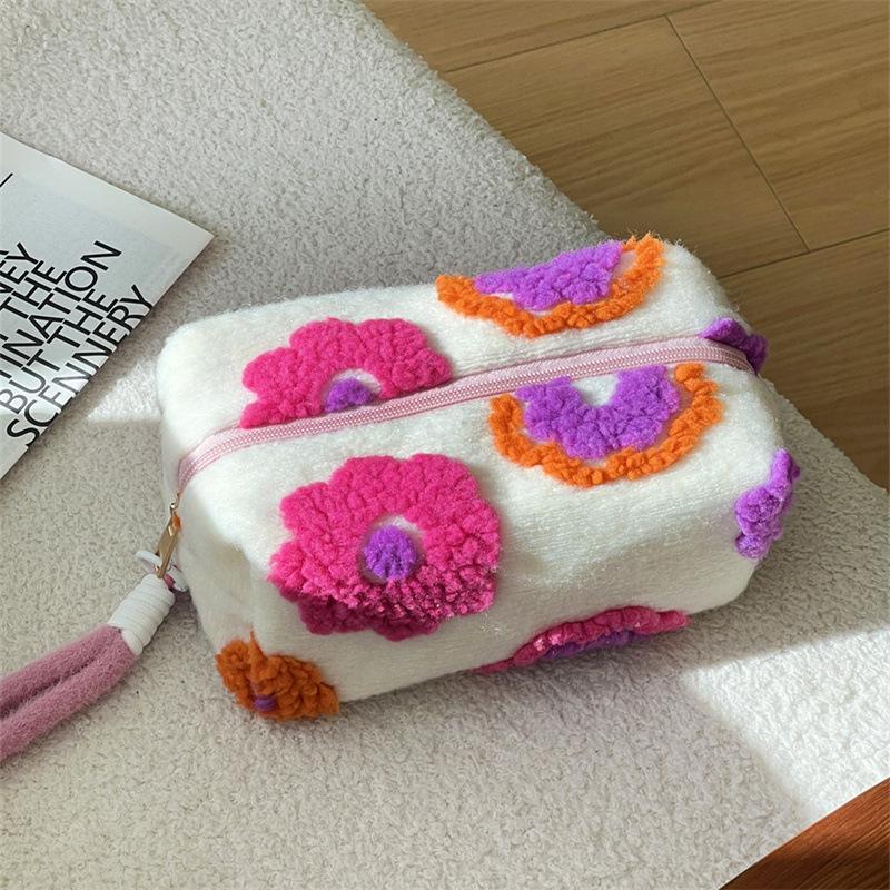 Chlupatá plyšová kosmetická taštička s leopardím potiskem, velkokapacitní, růžové kosmetické pouzdro, zipová taška, organizér na toaletní potřeby, pouzdro pro ženy a dívky