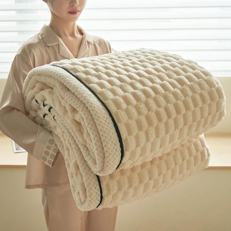 Velvet Autumn Winter Blanket Soft Fluffy Warm Blankets for Bed Soft Fluffy Comfortable Coral Velvet Fluffy Fleece Throw Blanket