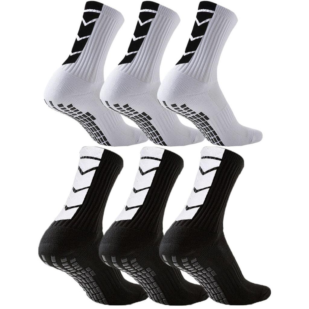 6Pairs Men Women Towel Bottom Athletic Socks for Football Basketball Baseball Rugby Soccer Running Tennis Non Slip