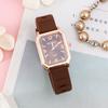 Exquisite Fashion Ladies Watch Rectangle Casual Silicone Strap Quartz Watch Schoolgirl Watch