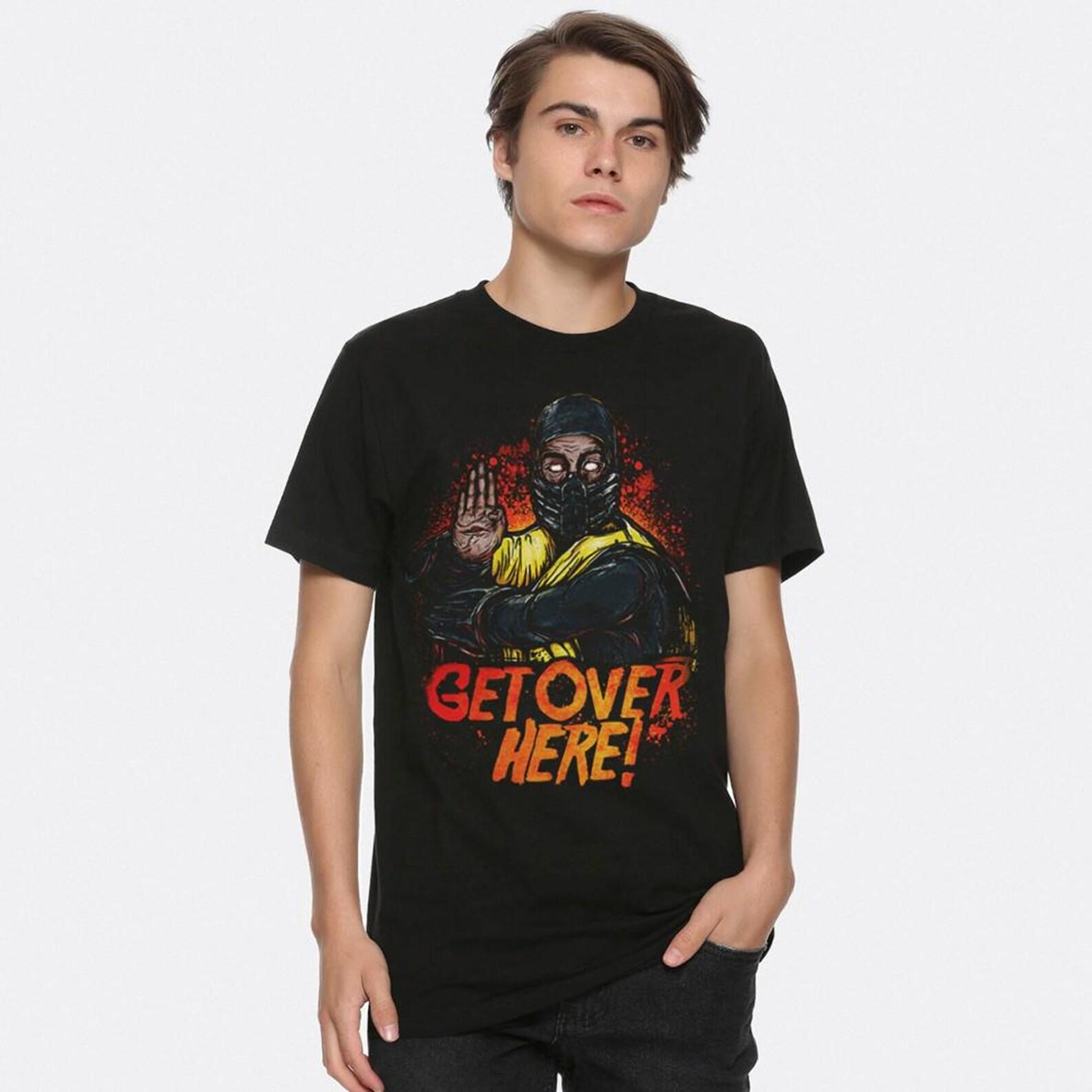 Mortal Kombat Scorpion Get Over Here T-Shirt, Men s and Women s Sizes Tee S