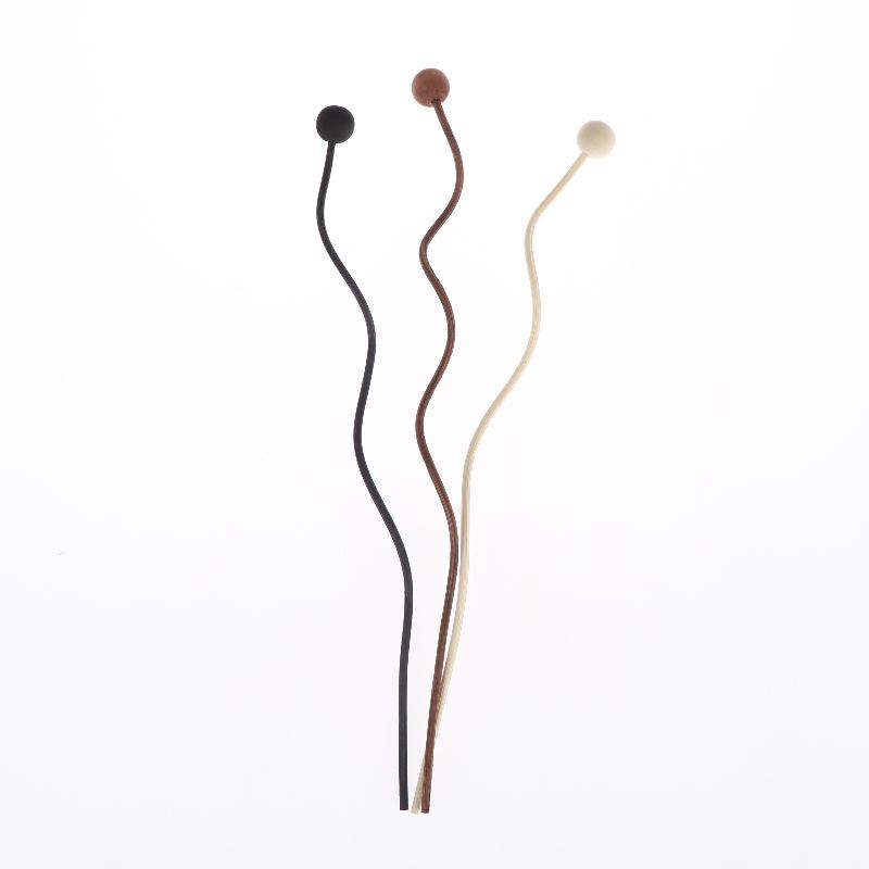 Wooden Bead Wave Shaped Rattan Reed Diffuser Sticks Replacement Refill For Home Fragrance Aromatherapy Office Home Decor