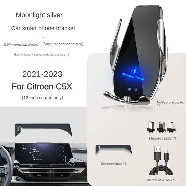 2025-2025 For Citroen C5X Car Screen Phone Holder Wireless Charger Navigation Modification Interior 12 Inch Size