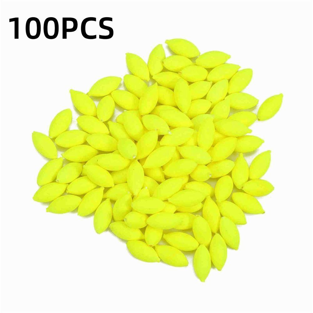 100PCS Two Colors Fishing Strike Indicator Foam Fishing Bobbers Fishing Floats Fishing Tackle