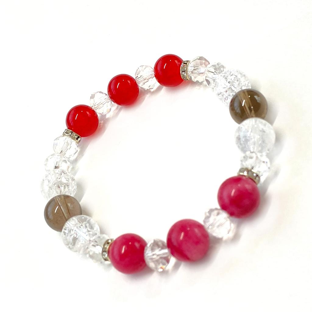 item Zodiac stone Aries Aries Inca rose Ruby Crack crystal Genuine quartz Smoky quartz Natural stone Power stone bracelet Money luck Love luck Health
