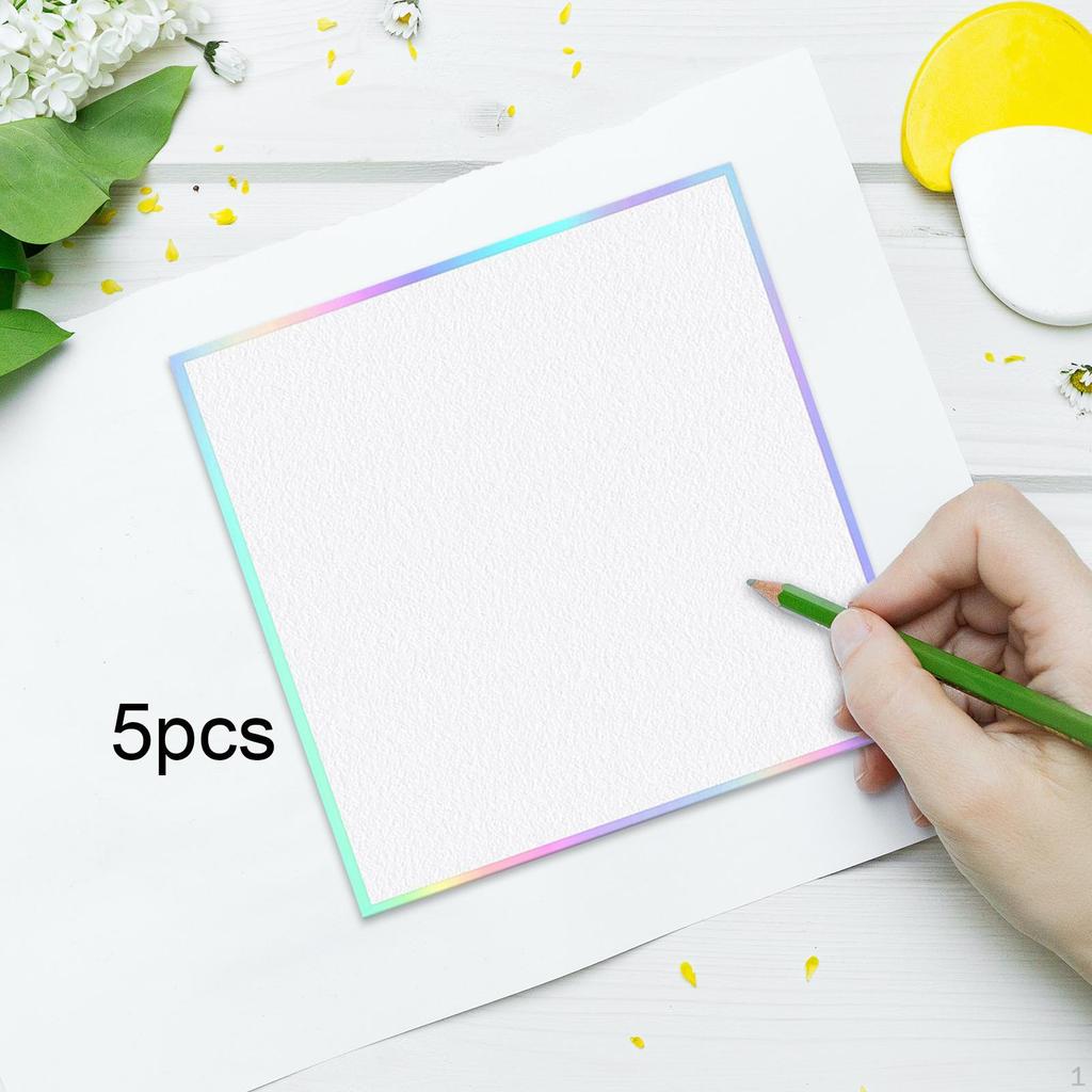 5 Pieces Japanese Shikishi Boards Square Washi Paper for Meet and Greets